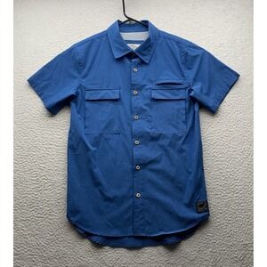 Reel Life Button Up Shirt Mens Small S Blue Fishing Performance Vented Outdoors